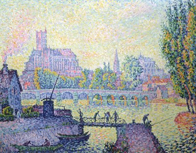 Blick auf die Brücke von Auxerre von Paul Signac